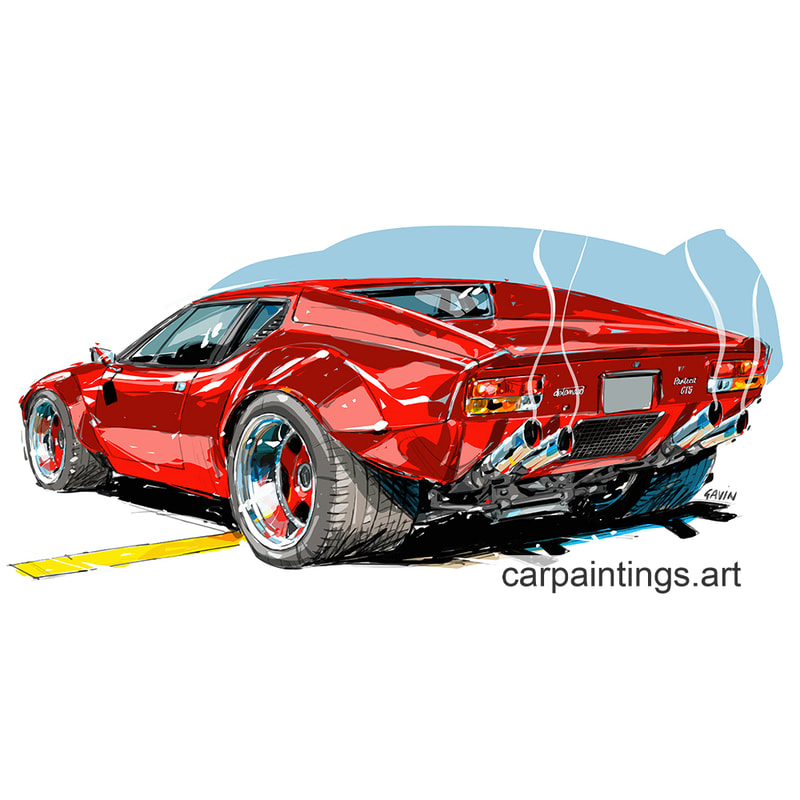 Car art, car painting, automotive art, Pantera